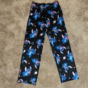 Disney Black Pajama Bottoms with Blue Character Print